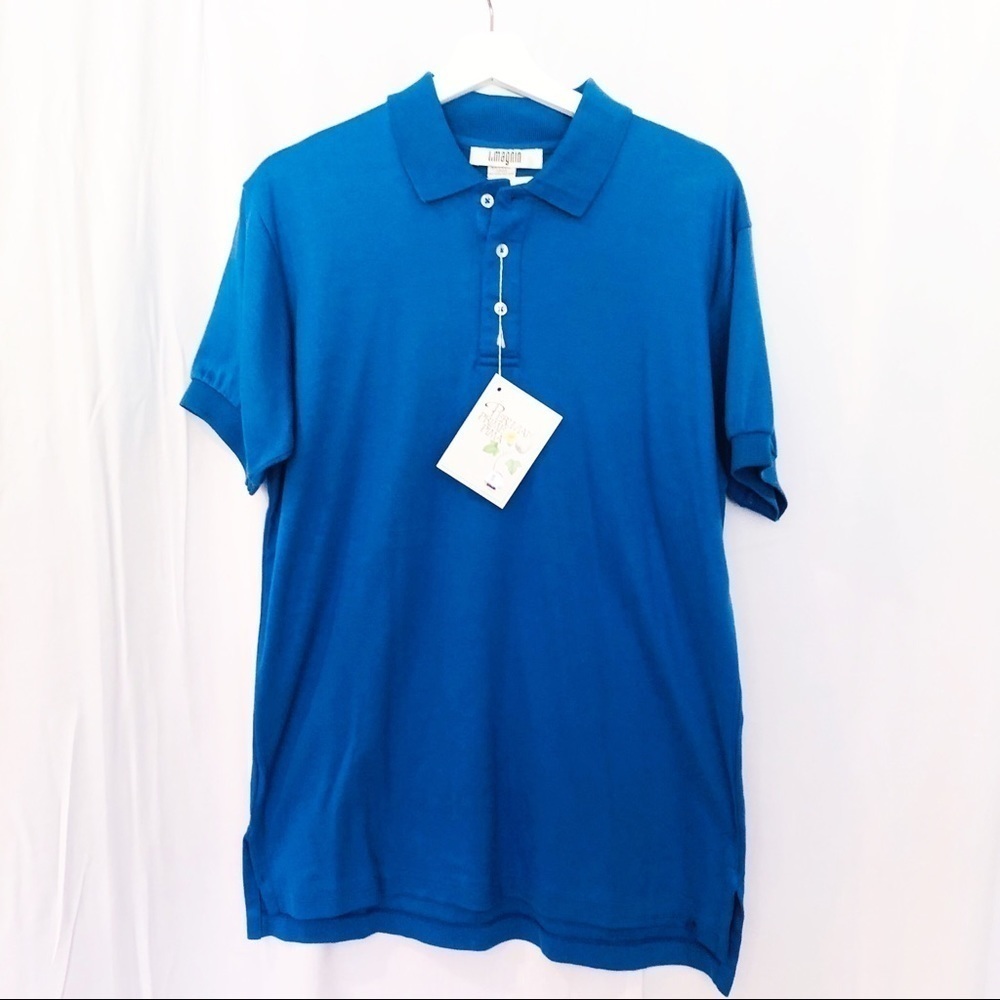 NWT Vintage l.magnin Mens 100% Pima Cotton Polo